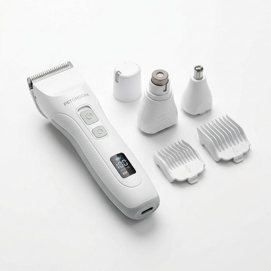 4 in 1 Electric Pet Grooming Kit - Hair Trimmer, Clippers, Nail Grinder for Cats & Dogs